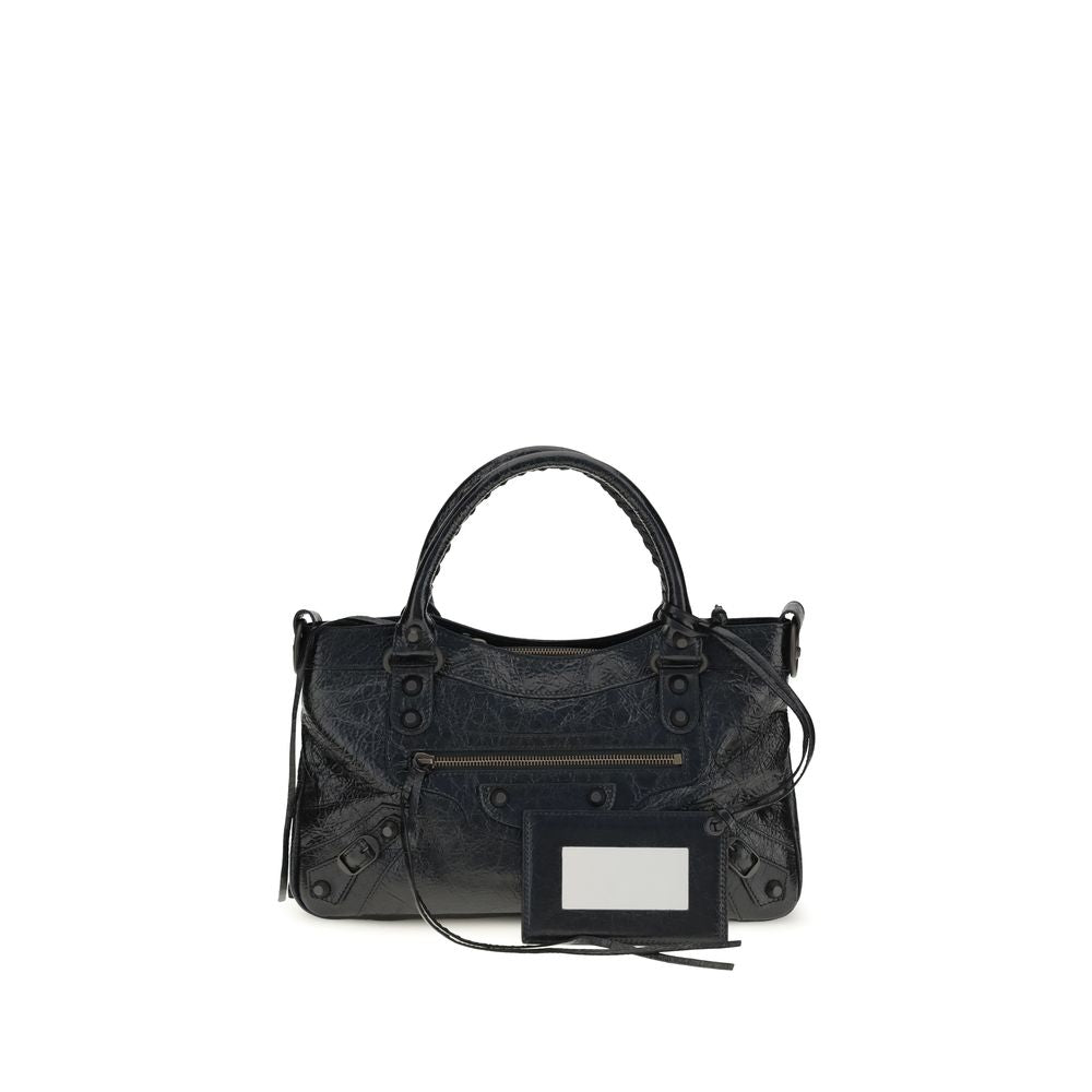 Balenciaga Le City First Bag in Black Arena Lambskin with Brass Hardware and Hand-Braided Handles - The Exclusive Line Singapore