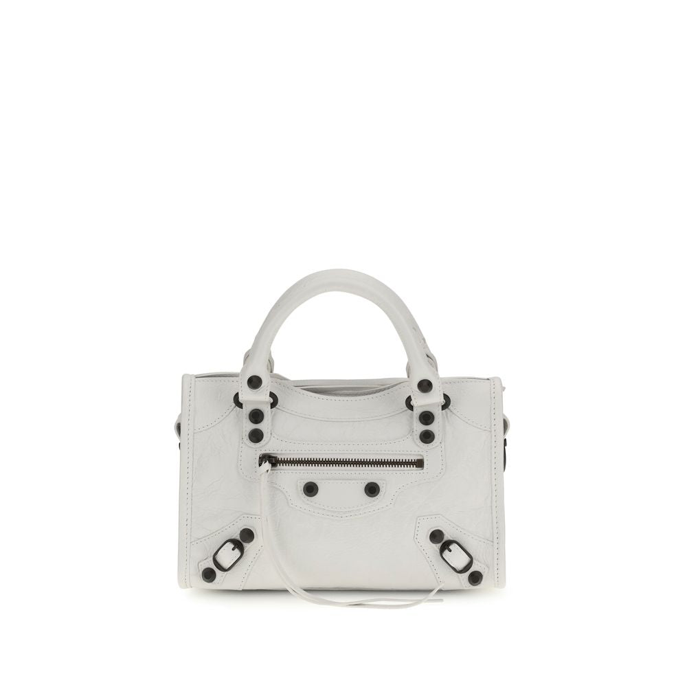 Balenciaga Le City Mini Bag - Optic White Arena Lambskin from The Exclusive Line Singapore.