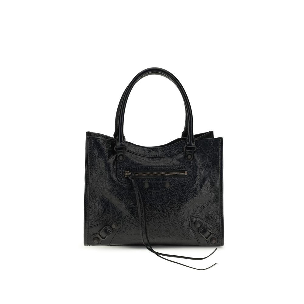 Balenciaga Le City Tote Bag Mini in Black Arena Lambskin - Authentic Luxury at The Exclusive Line Singapore