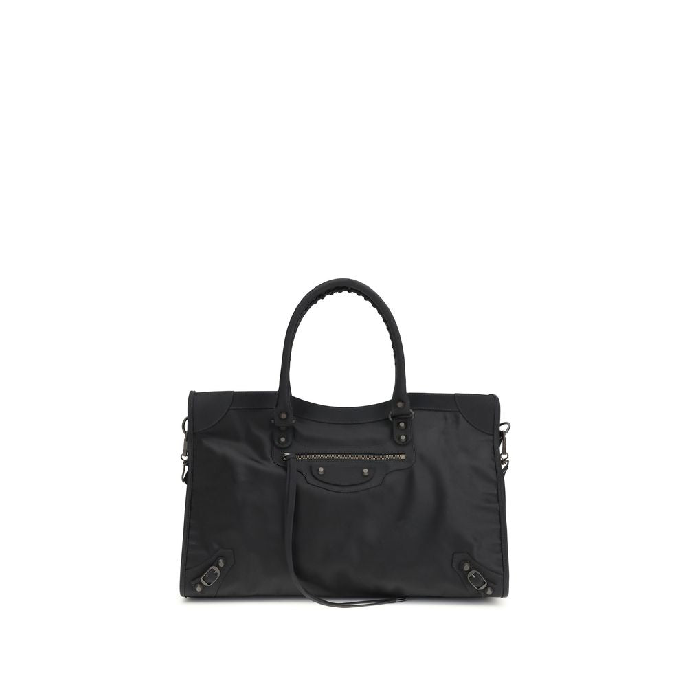 Balenciaga Men's Le City Bag Large in Black Nylon from The Exclusive Line Singapore.