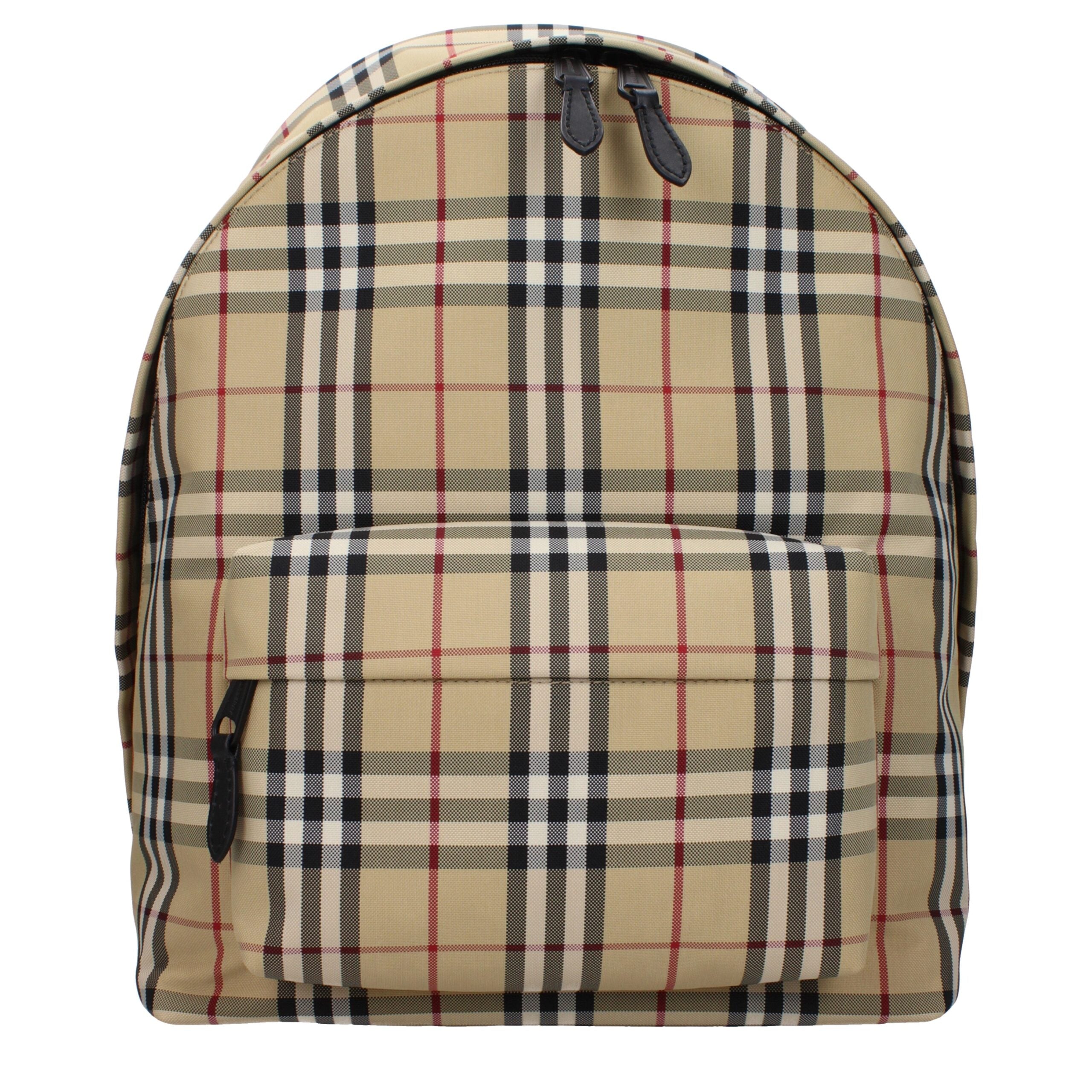 Burberry Large Check Backpack in Beige from The Exclusive Line Singapore.