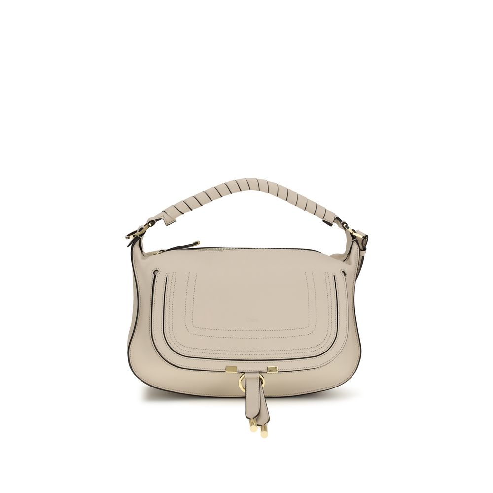 Chloé Small Marcie Shoulder Bag - Beige from The Exclusive Line Singapore.