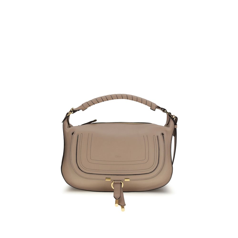 Chloé Small Marcie Shoulder Bag - Woodsmoke from The Exclusive Line Singapore.