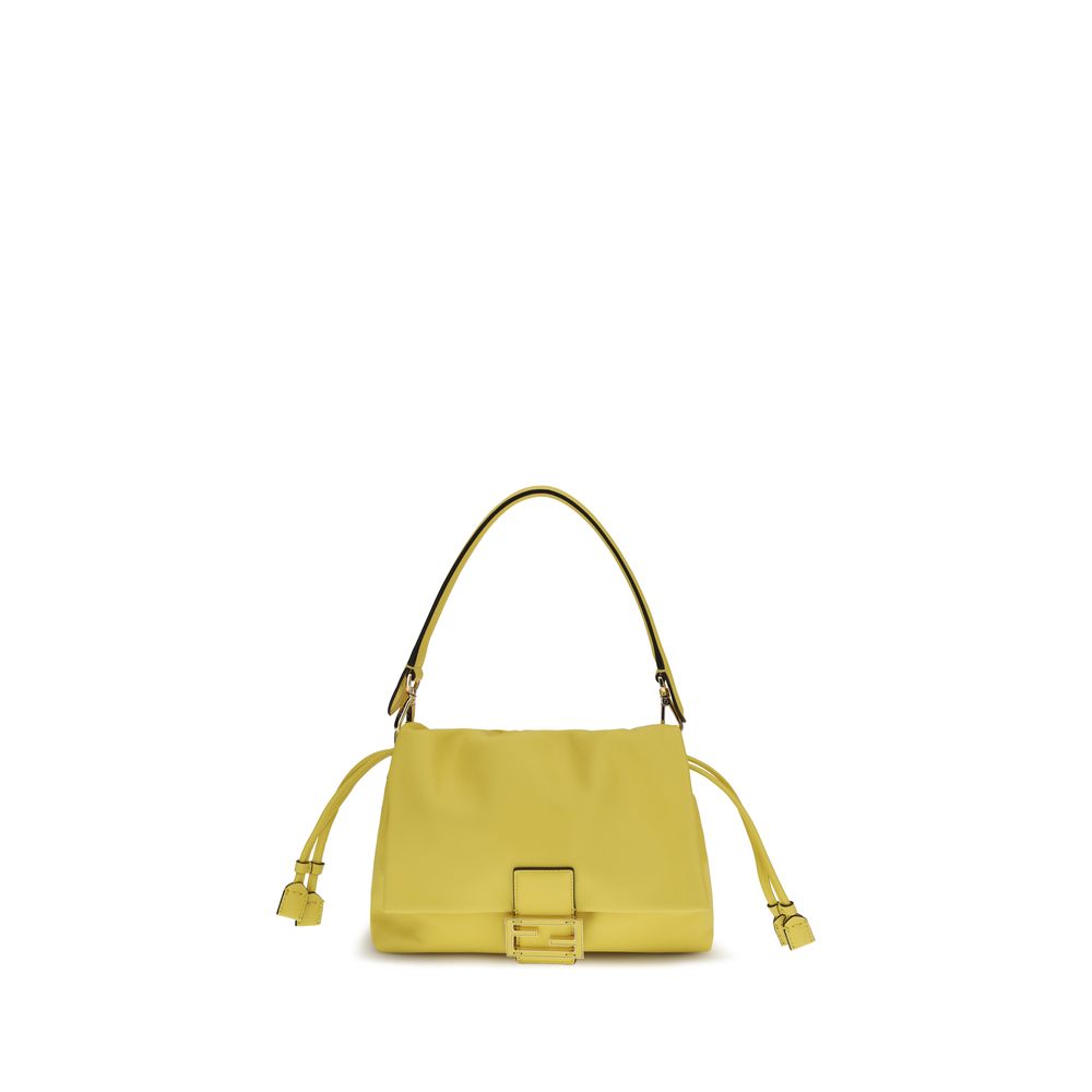 Fendi Mamma Baguette Medium - Broom Yellow Nappa Leather from The Exclusive Line Singapore.