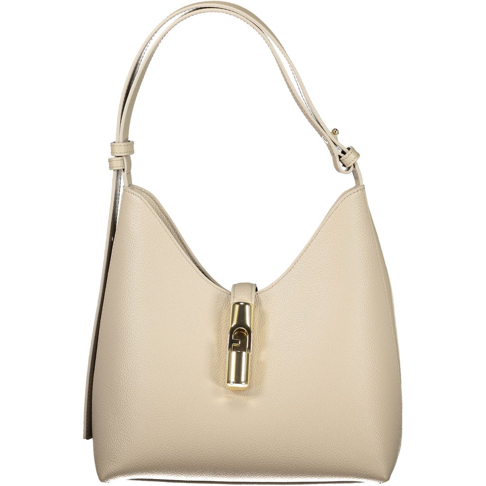 Furla Drop Shoulder Bag in Beige from The Exclusive Line Singapore.
