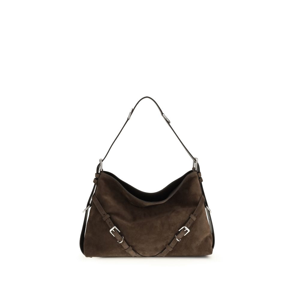 Givenchy Medium Voyou Bag - Dark Brown Suede from The Exclusive Line Singapore.