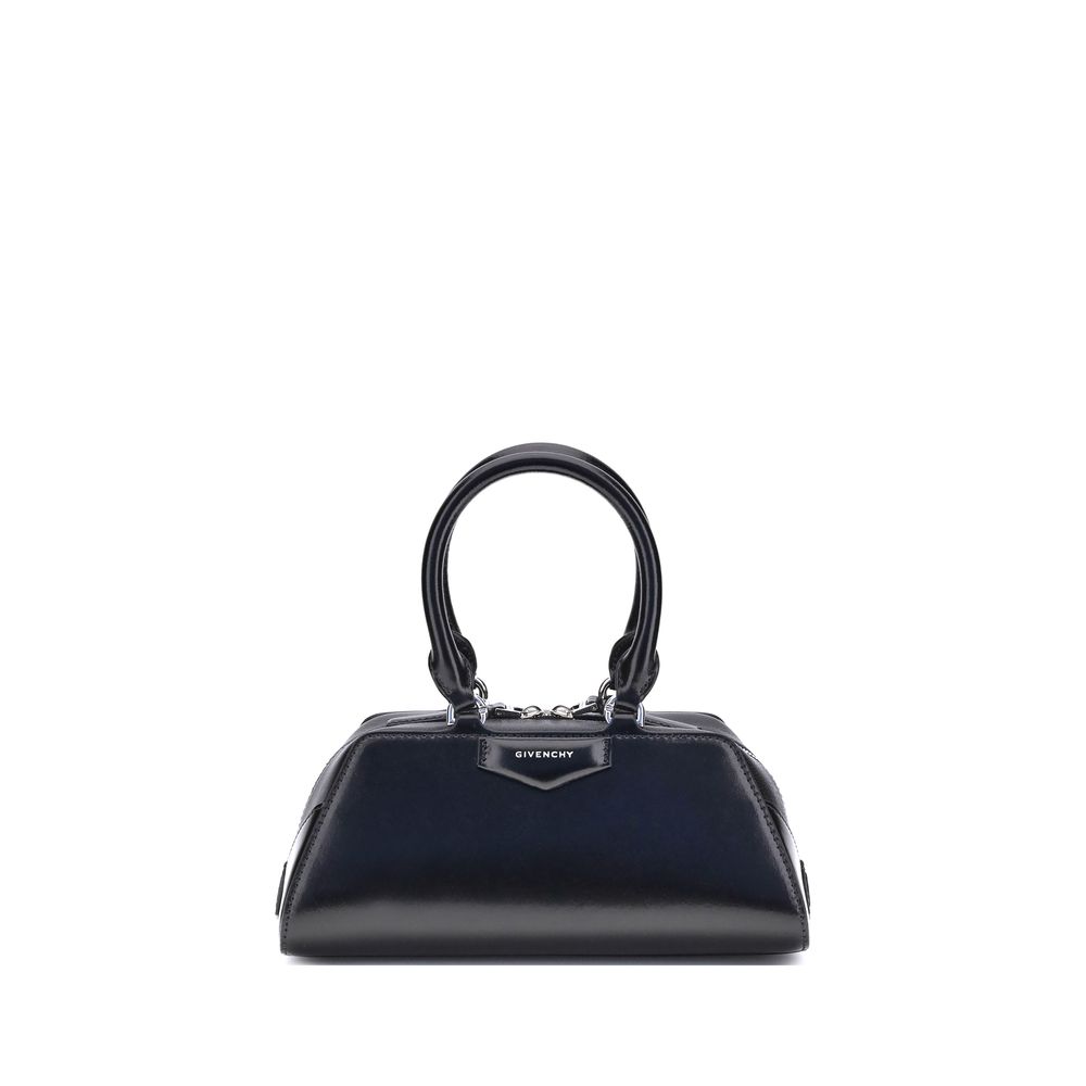 Givenchy Mini Antigona East-West Bag - Black Box Leather from The Exclusive Line Singapore.