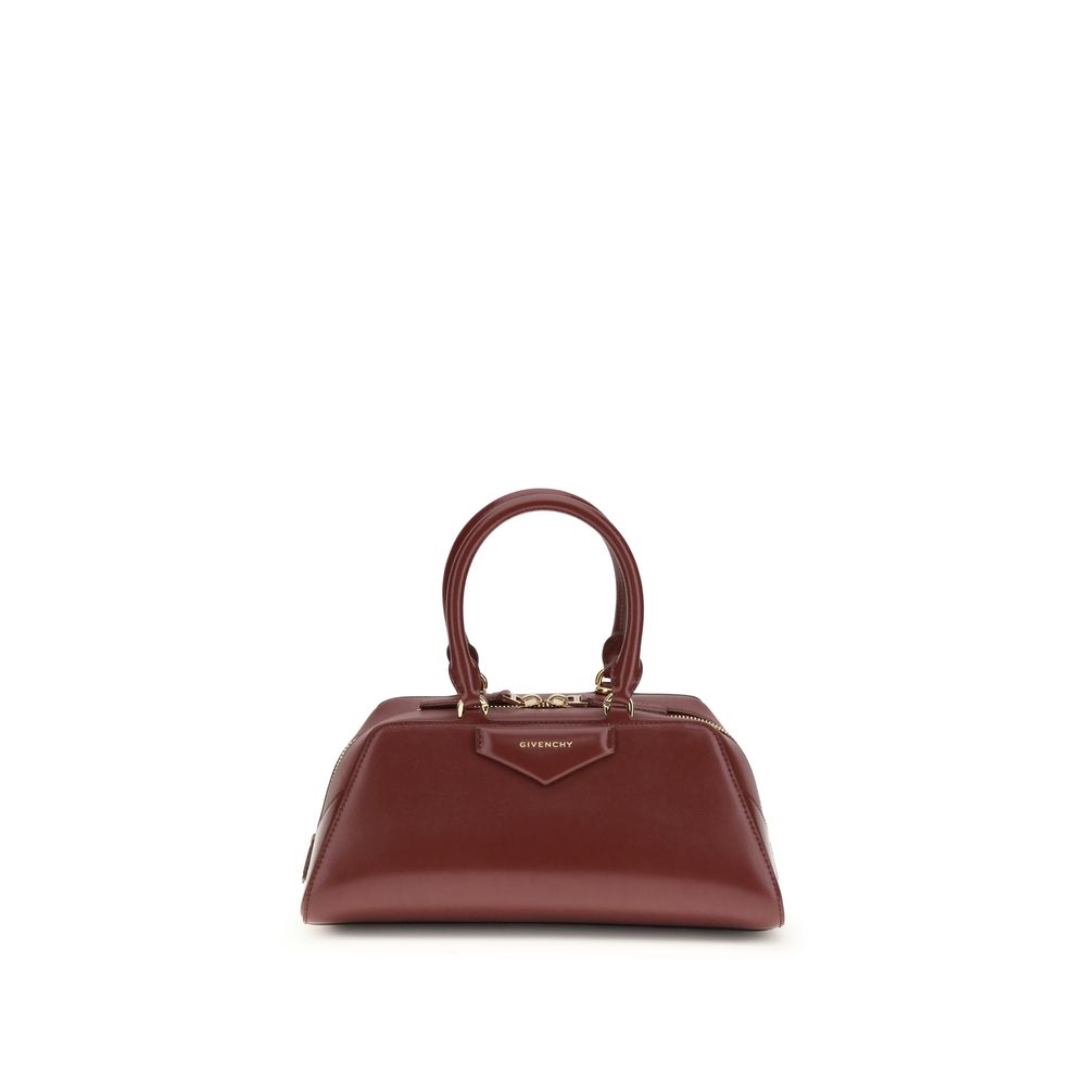 Givenchy Small Antigona East-West Bag - Burgundy Box Leather from The Exclusive Line Singapore.