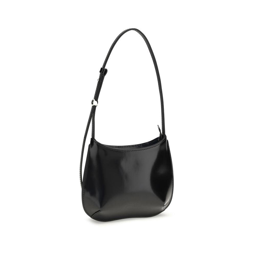 Jacquemus Le Petit Bisou Shoulder Bag - Black Shiny Leather