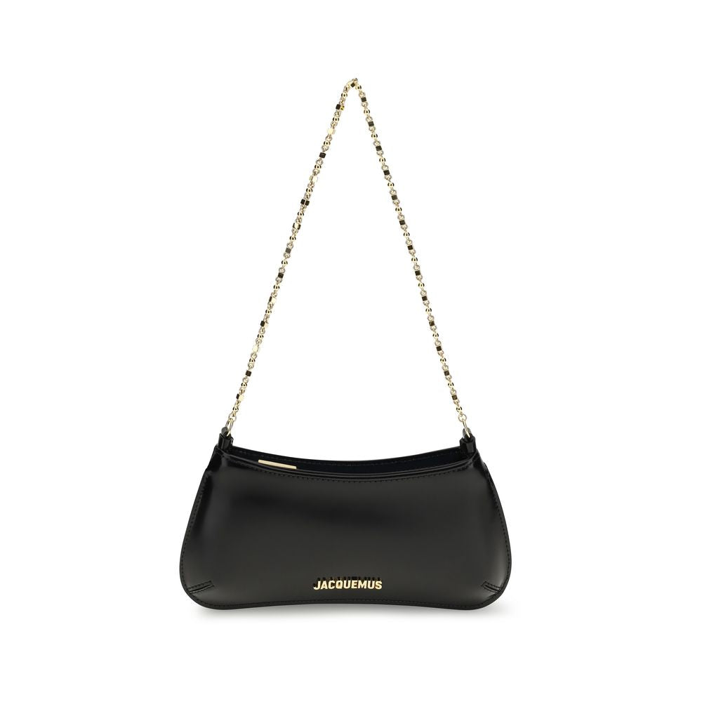 Jacquemus Le Petit Bisou Chaîne Small Shoulder Bag - Black from The Exclusive Line Singapore.