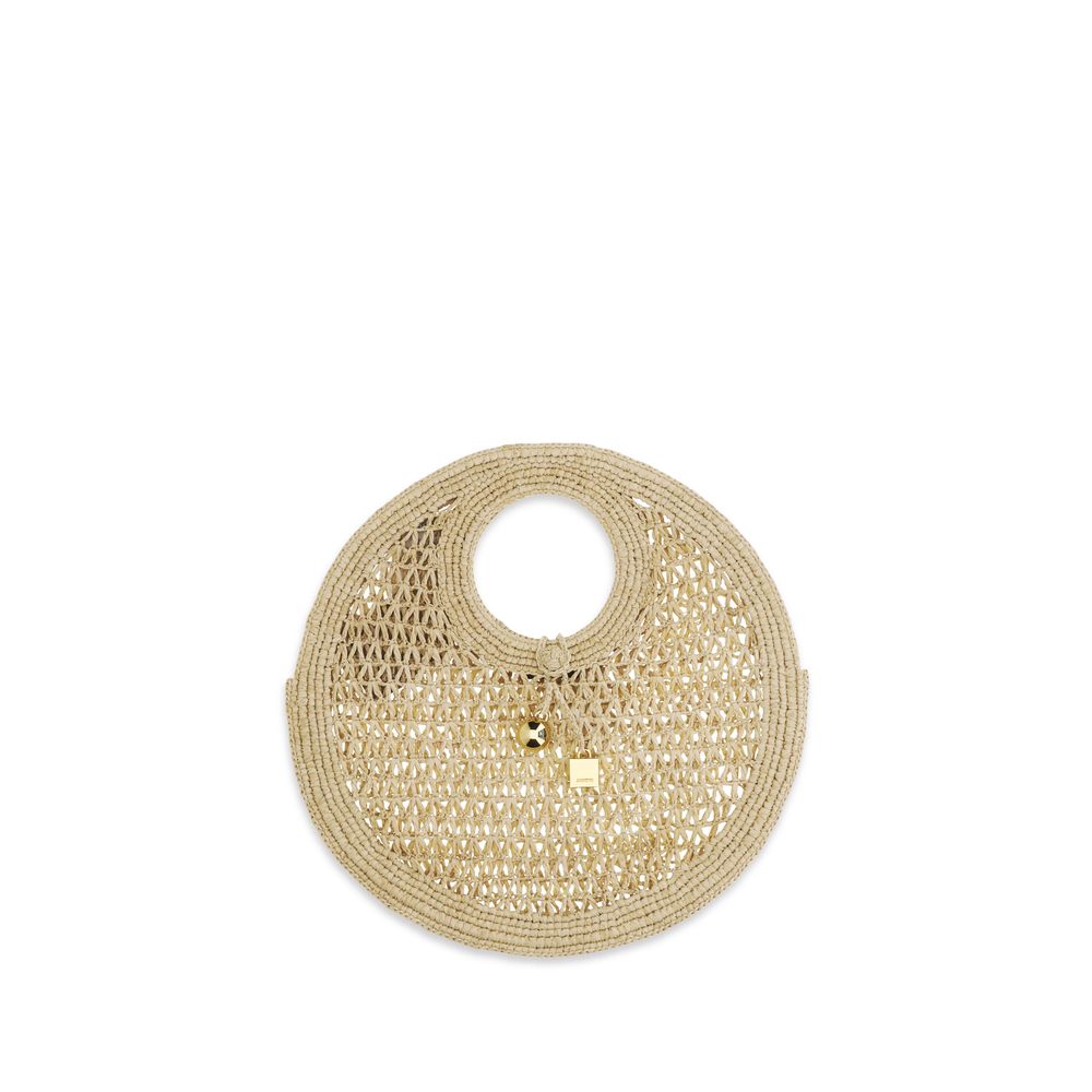 Jacquemus Le Petit Rond Spiaggia circular natural raffia handbag from The Exclusive Line Singapore.