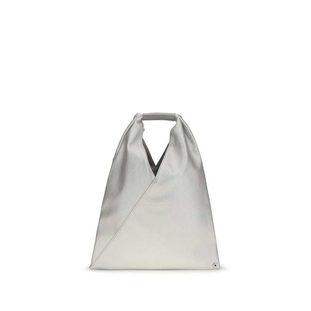MM6 Japanese Bag Small in Silver from The Exclusive Line Singapore.