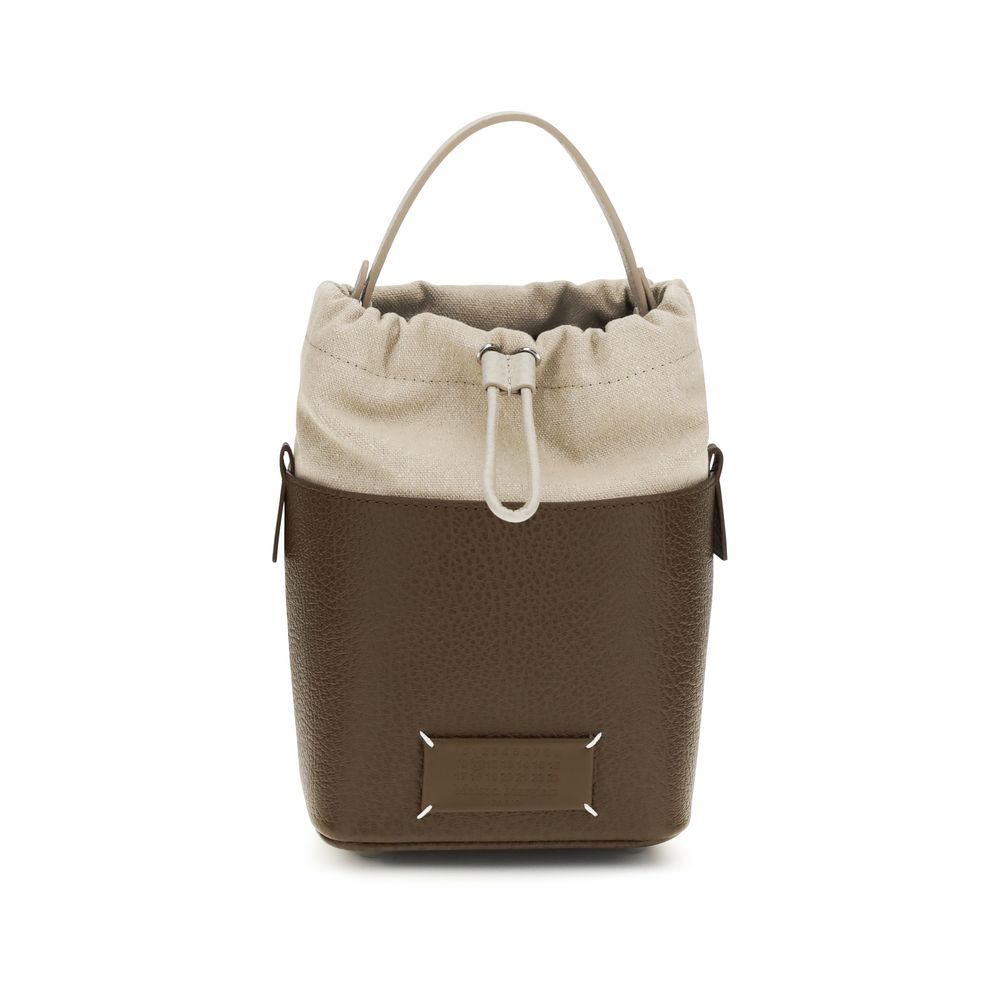Maison Margiela 5AC Small Bucket Bag in Brown from The Exclusive Line Singapore.