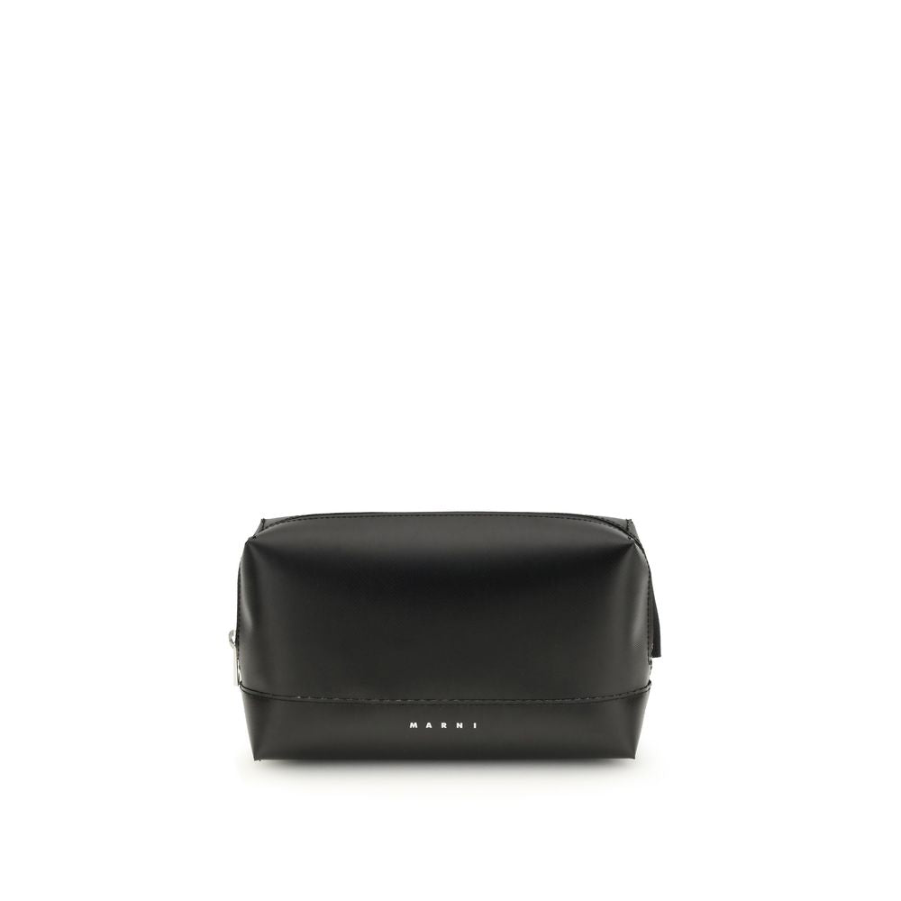 Marni Bumbag Shoulder Bag in Black Calfskin Leather from The Exclusive Line Singapore.