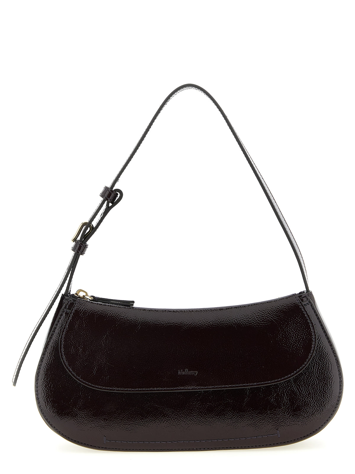 Mulberry Clovelly Shoulder Bag Aubergine Patent – The Exclusive Line