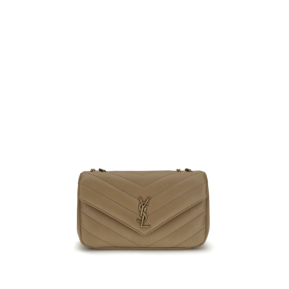 Saint Laurent Loulou Large Shoulder Bag in Beige from The Exclusive Line, Singapore.