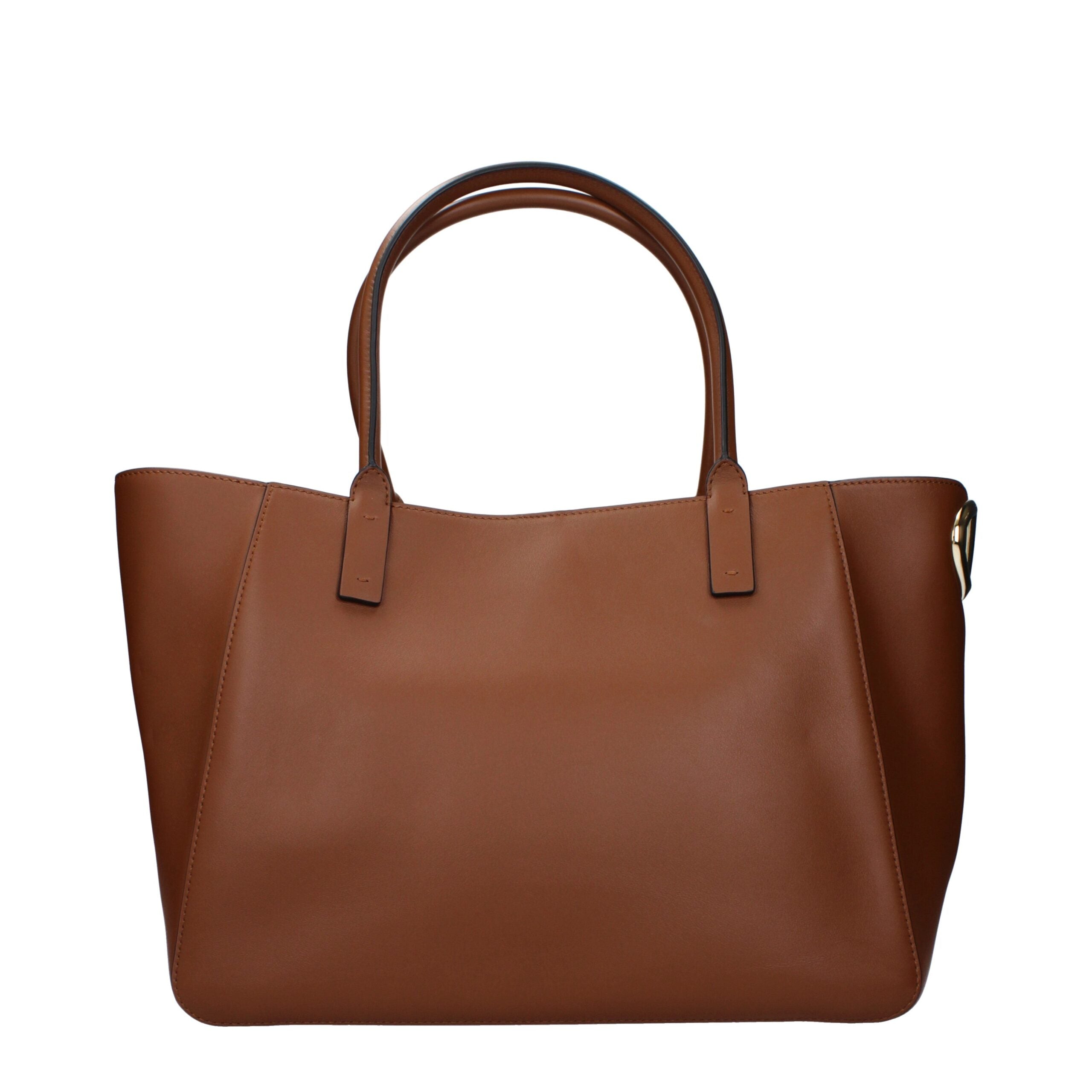 Valentino Garavani Brown Calfskin Tote with Side VLogo Hardware from The Exclusive Line Singapore.