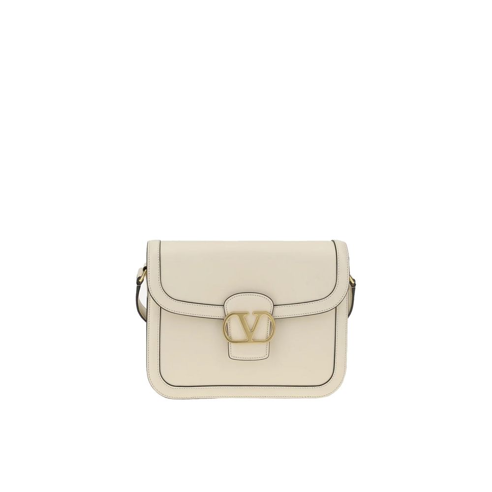 Valentino Garavani VLogo 9 to 5 Shoulder Bag in White from The Exclusive Line Singapore.