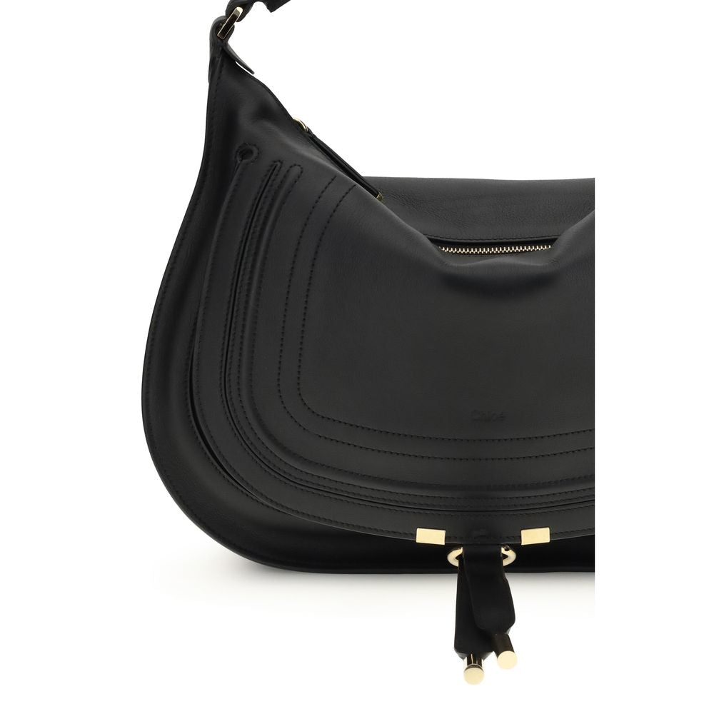 Chloé Marcie Shoulder Bag - Black Soft Leather