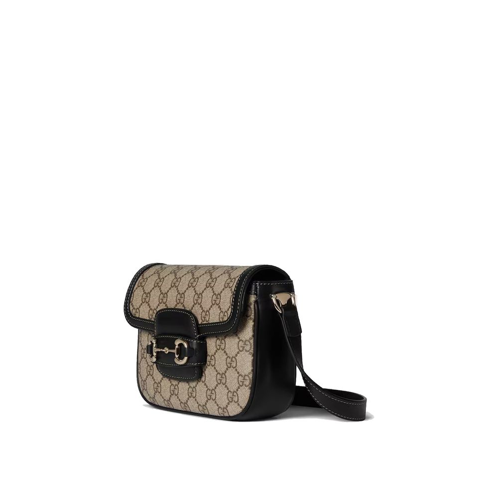 Gucci Horsebit 1955 Small Shoulder Bag - GG Supreme Fabric and Leather