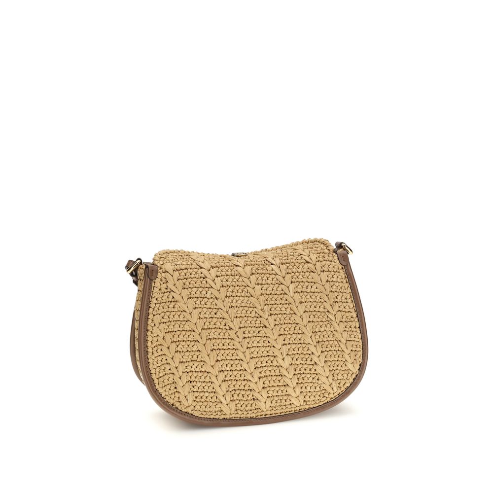 Etro Pony Bag Medium - Brown Crocheted Raffia