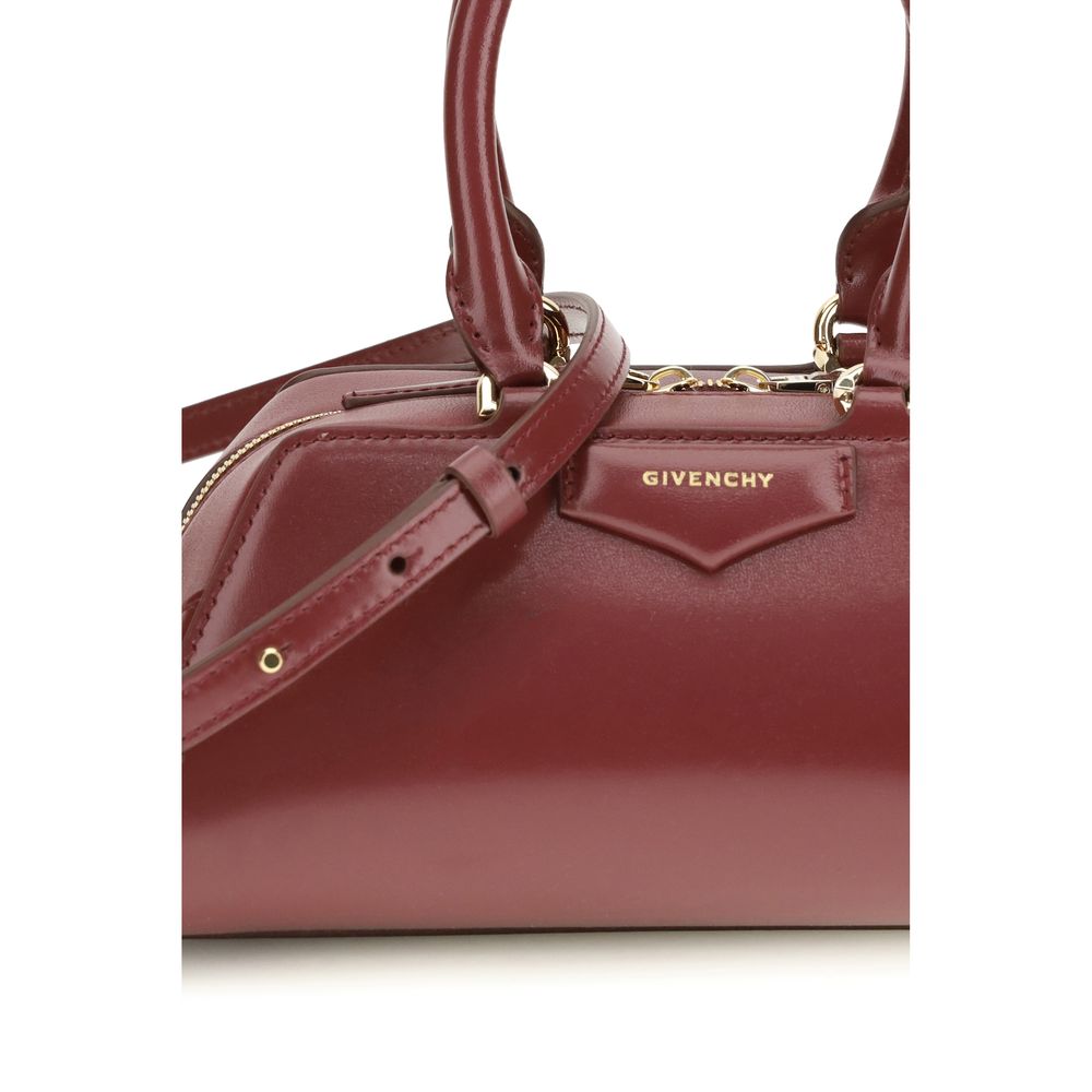 Givenchy Mini Antigona East-West Bag - Burgundy Box Leather
