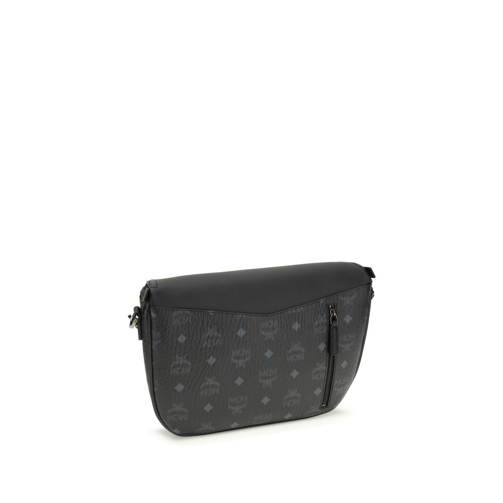 MCM Diamant 3D Crossbody Visetos Leather Mix – Black
