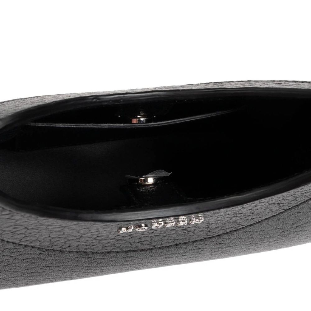 Alexander McQueen Mini T-Bar Shoulder Bag in Textured Leather - Black