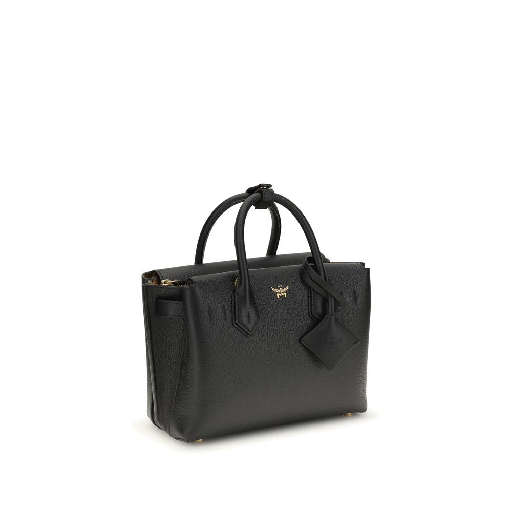 MCM Milla Small Tote in Spanish Embossed Leather – Black