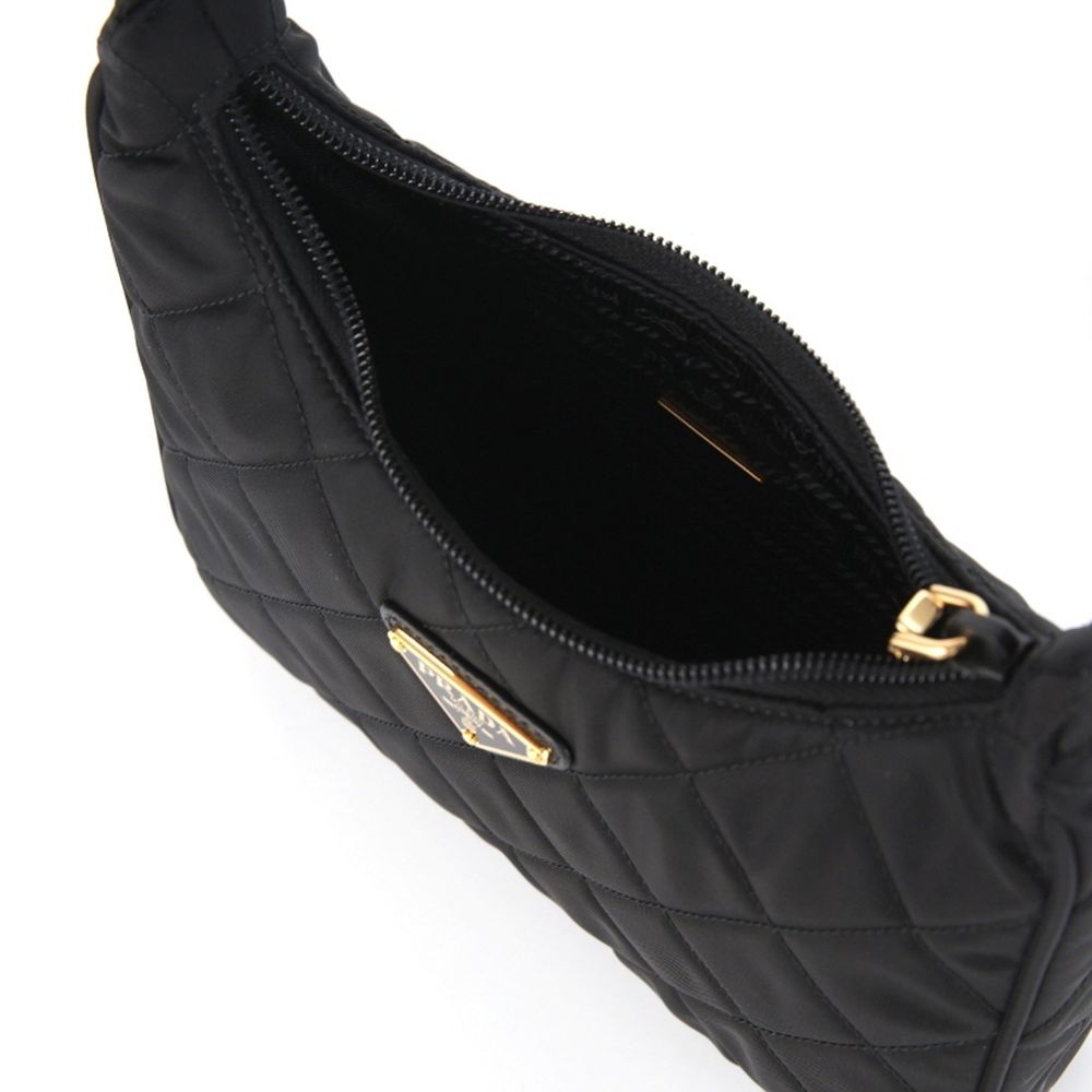 Prada Quilted Nylon Small Shoulder Bag - Black