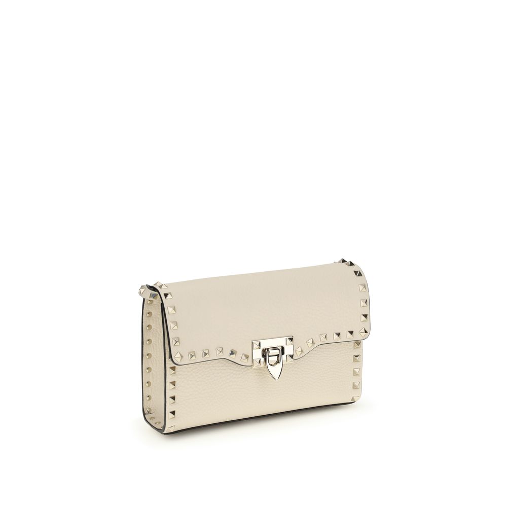 Valentino Garavani Rockstud Small Crossbody Bag - Cream Calfskin