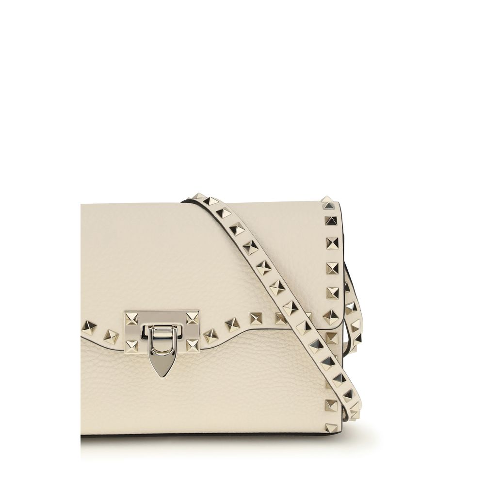 Valentino Garavani Rockstud Small Crossbody Bag - Cream Calfskin