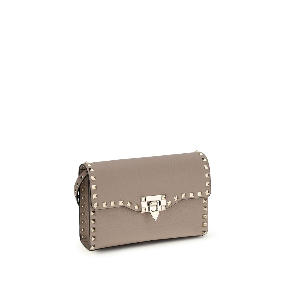 Valentino Garavani Rockstud Small Crossbody Bag - Poudre Calfskin