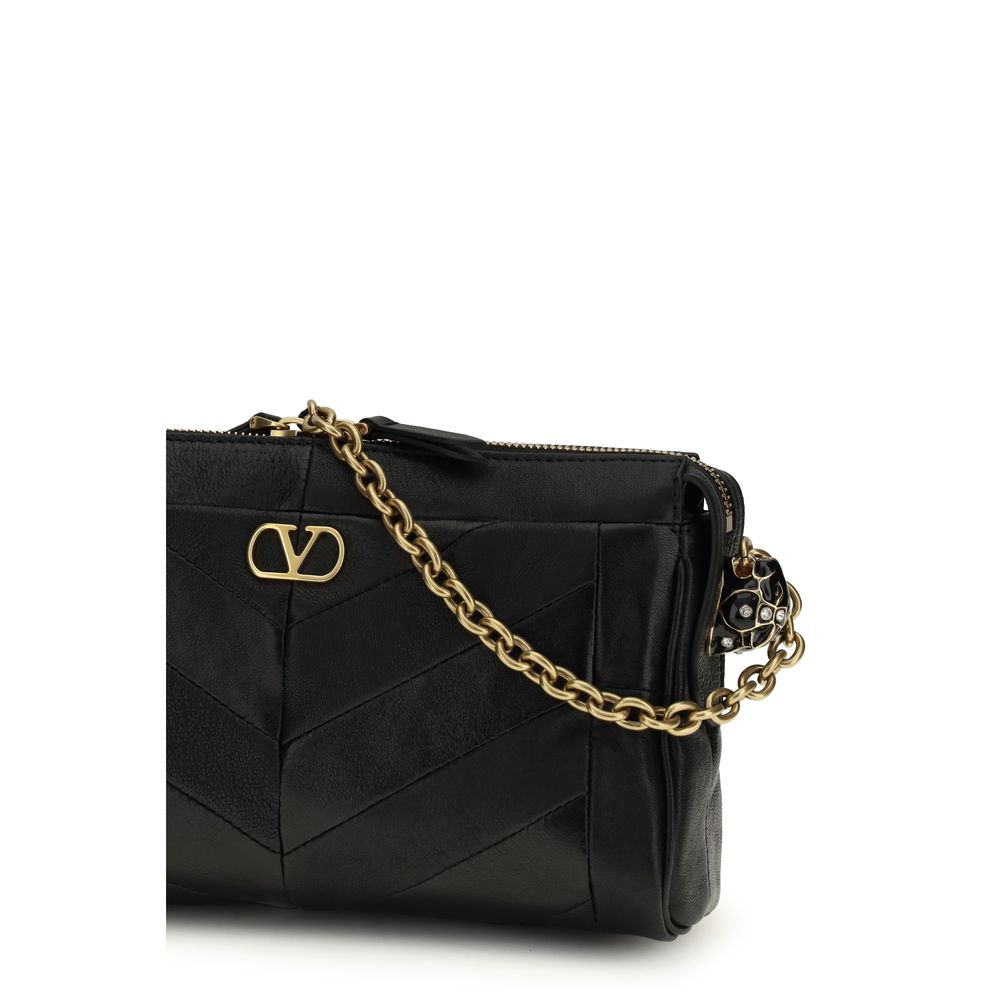 Valentino Garavani Panthea Small Shoulder Bag - Black