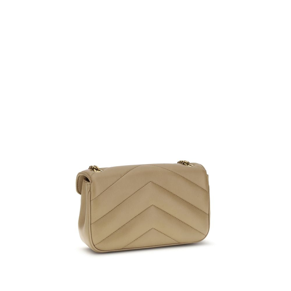 Saint Laurent Loulou Small Shoulder Bag - Beige