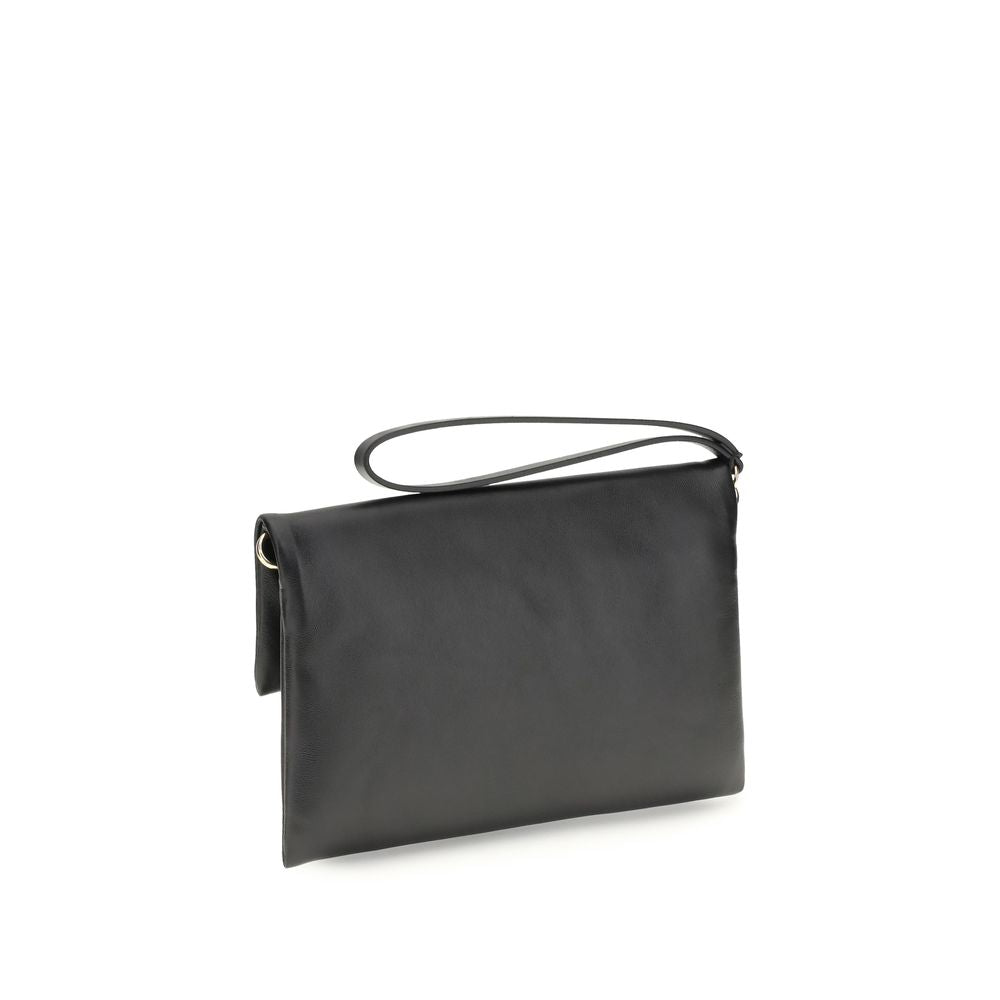 Fendi Mamma Baguette Pouch - Black Nappa Leather