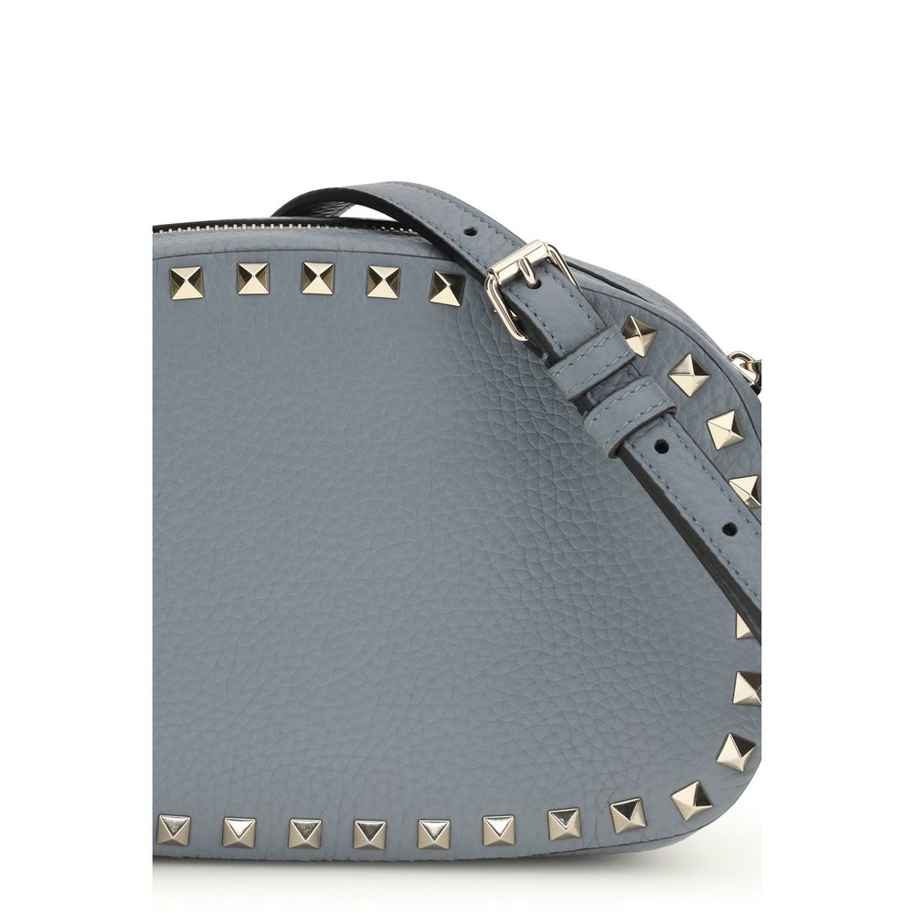 Valentino Garavani Rockstud Mini Crossbody Bag - Blue Grainy Calfskin