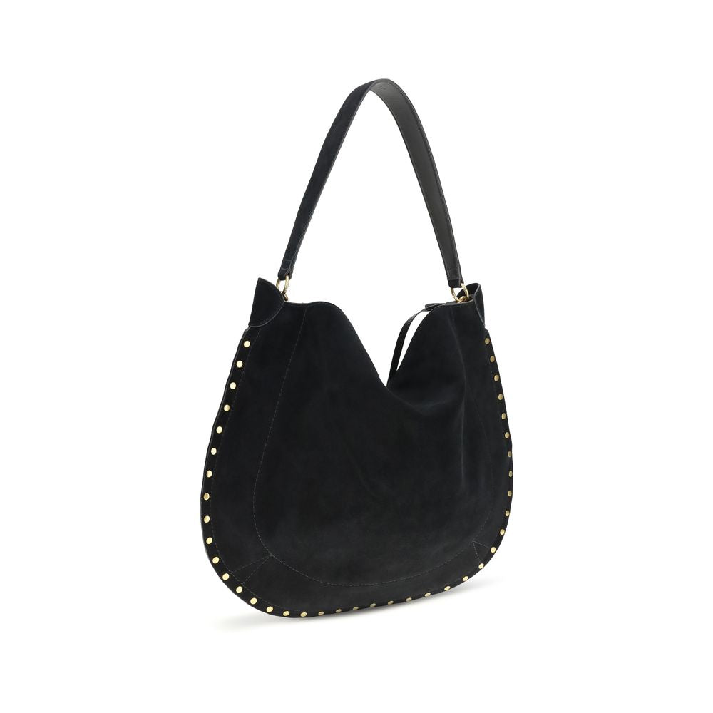 Isabel Marant Oskan Hobo Soft Bag - Black Studded Suede
