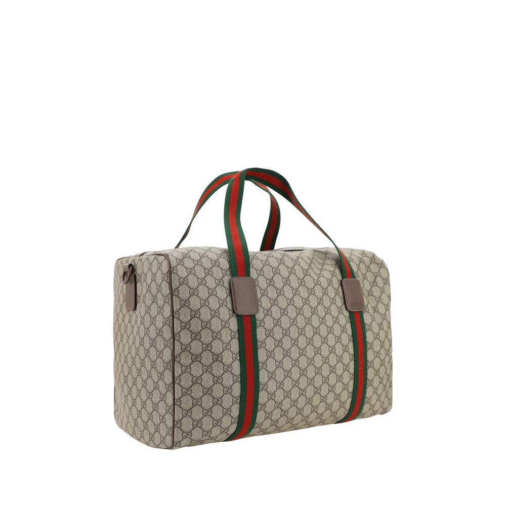 Gucci Medium Duffle Bag - Beige and Ebony Soft GG Supreme