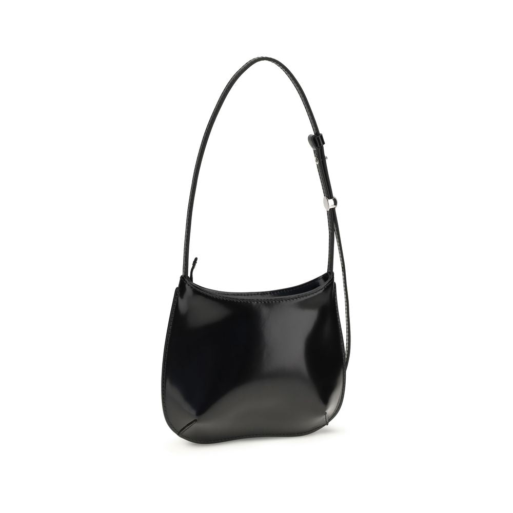 Jacquemus Le Petit Bisou Shoulder Bag - Black Shiny Leather