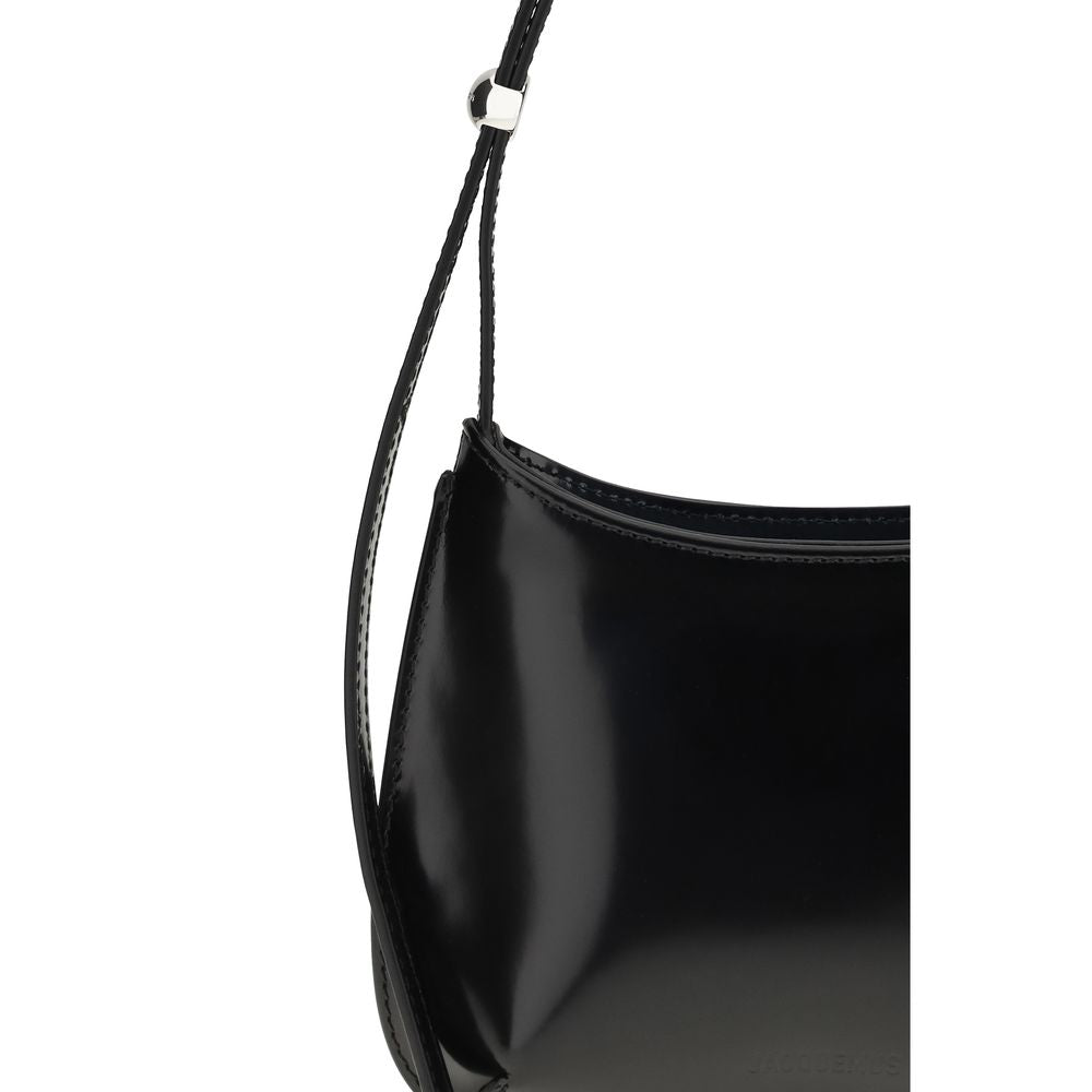 Jacquemus Le Petit Bisou Shoulder Bag - Black Shiny Leather