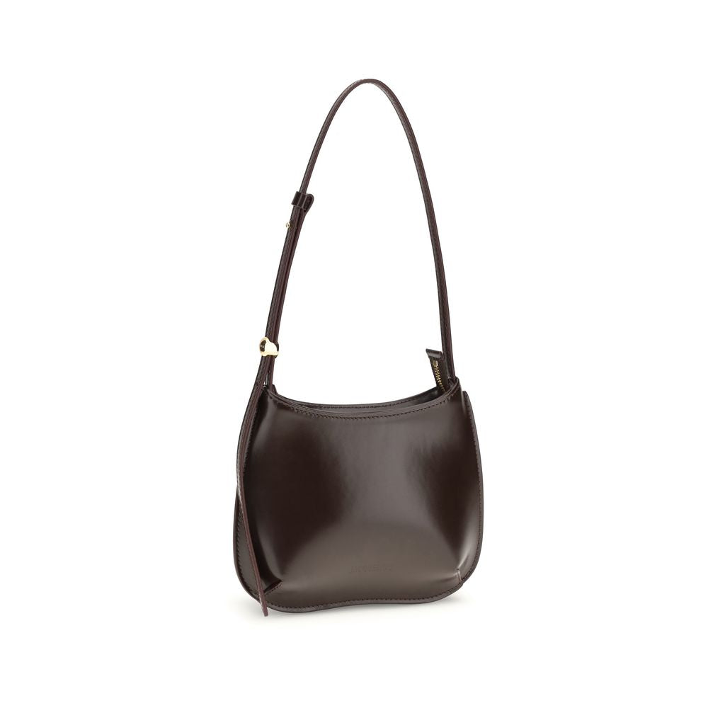 Jacquemus Le Petit Bisou Shoulder Bag - Brown Shiny Leather