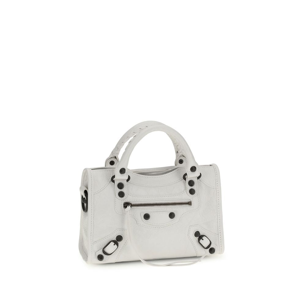 Balenciaga Le City Mini Bag - Optic White Arena Lambskin