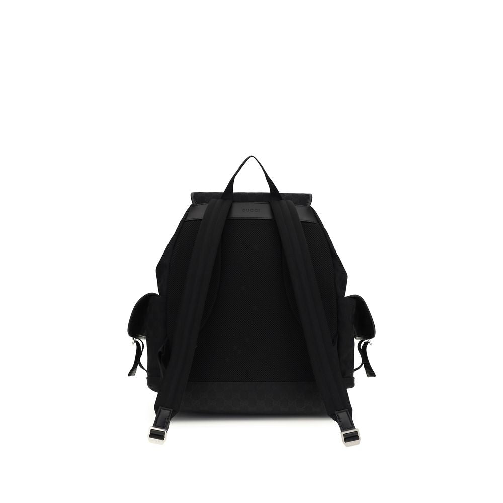 Gucci GG Canvas Large Backpack - Black