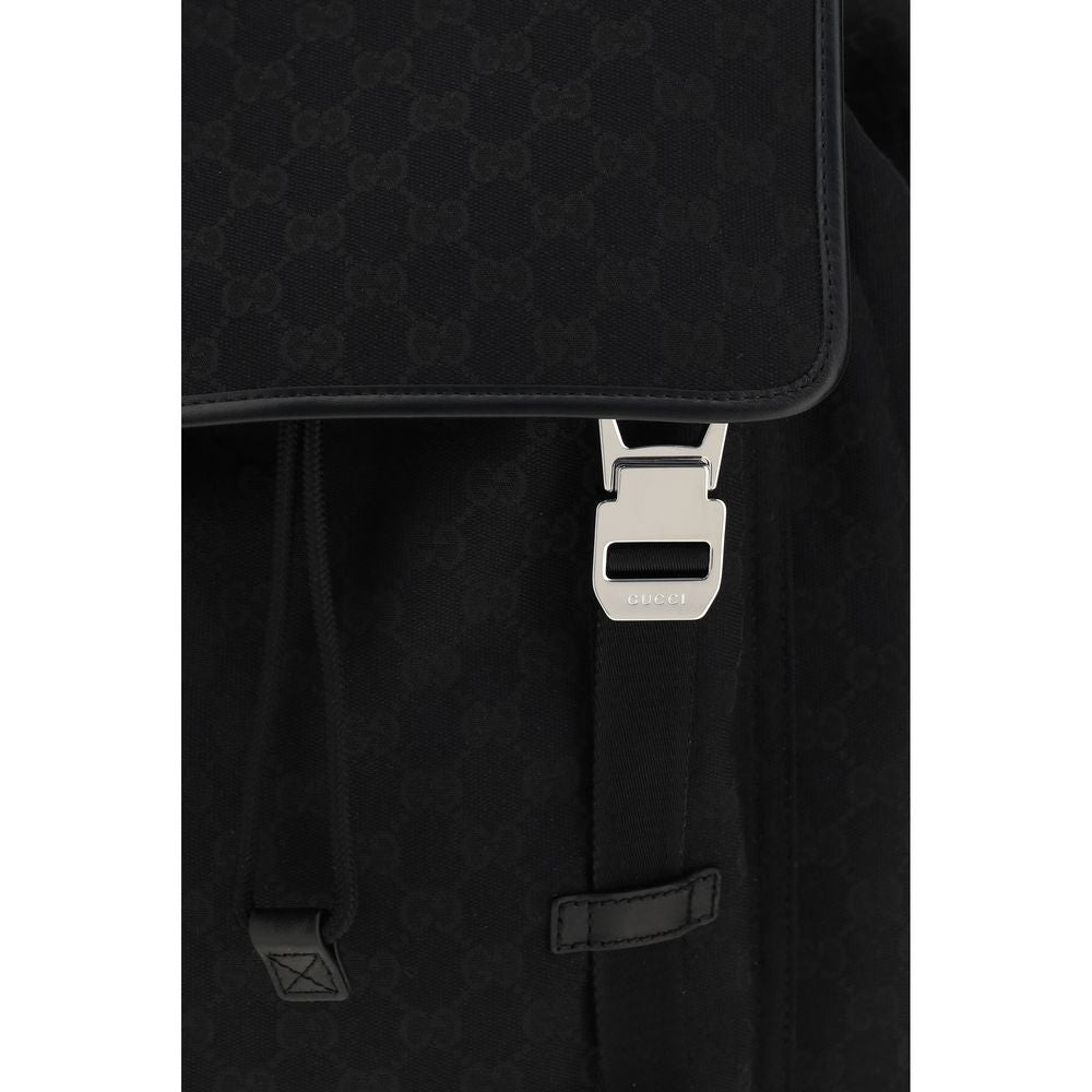 Gucci GG Canvas Large Backpack - Black