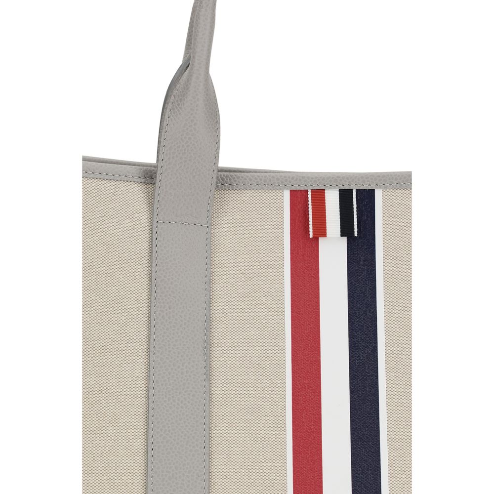 Thom Browne RWB Stripe Medium Tool Tote - Off-White/Sand