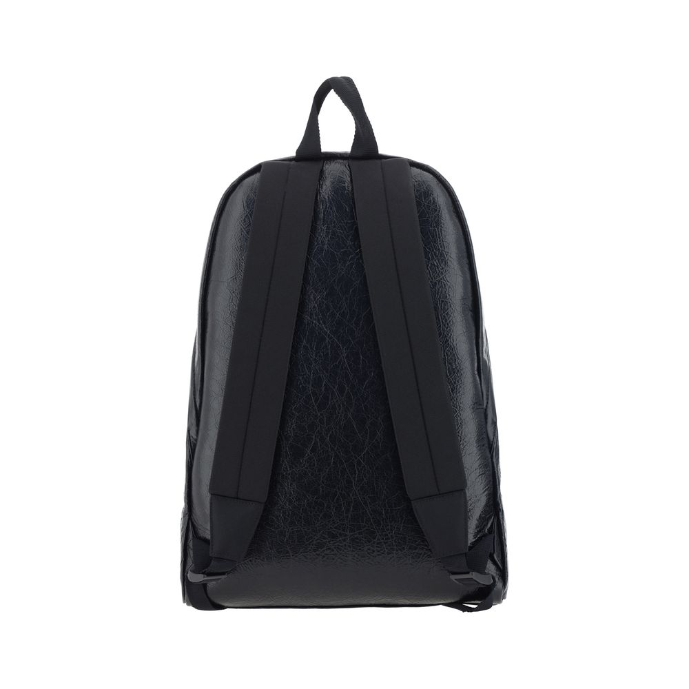 Balenciaga Men's Explorer Backpack - Black Arena Lambskin