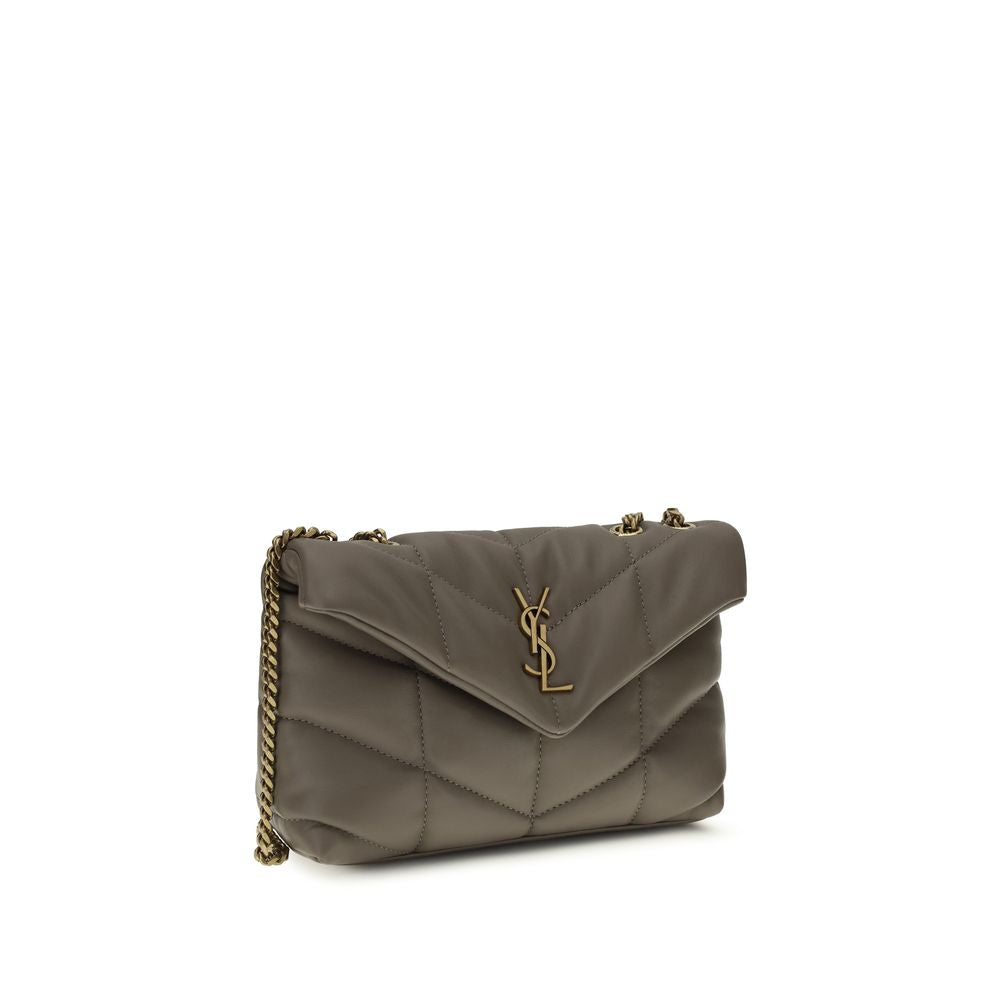 Saint Laurent Toy Puffer Mini - Light Taupe Lambskin Leather