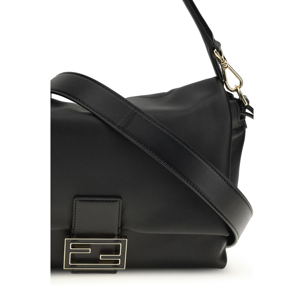 Fendi Mamma Baguette Medium - Black Nappa Leather