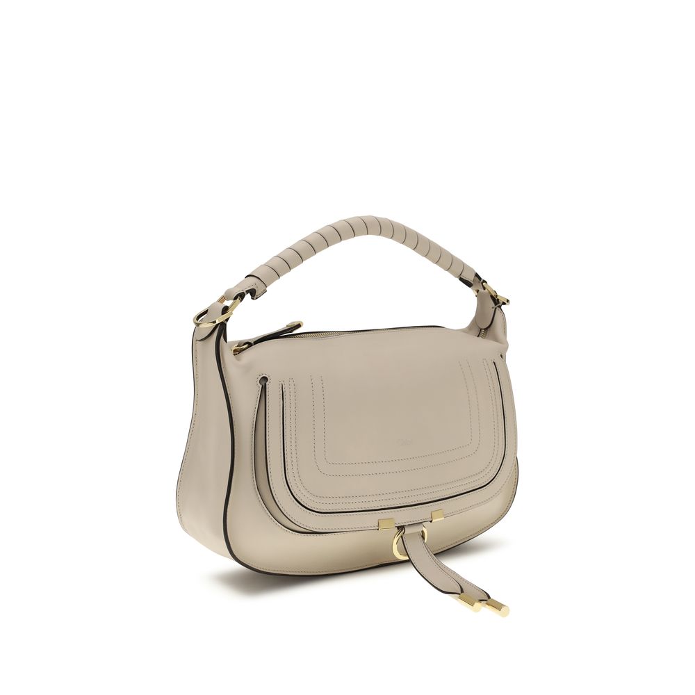 Chloé Small Marcie Shoulder Bag - Beige